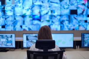 Control center with numerous monitors