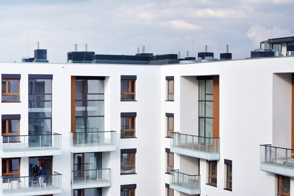 exterior view of modern multi-unit residential property